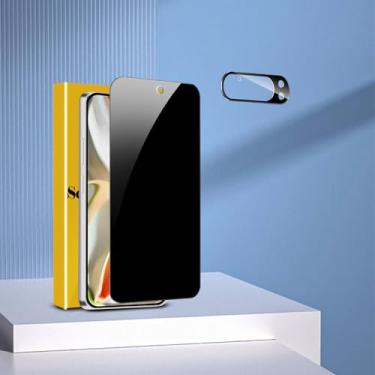 Imagem de Pacote com 1 protetor de tela de privacidade para Google Pixel 9 Pro, com 1 pacote de protetor de lente de câmera de vidro temperado, acessórios compatíveis com capas para Google Pixel 9 Pro