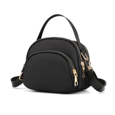 Imagem de Mini bolsas multifuncionais para celular bolsa de ombro feminina bolsa transversal feminina (preto)