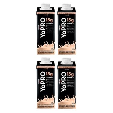 Imagem de Kit 4 YoPRO Bebida Láctea UHT Coco com Batata-Doce 15g de proteínas 250ml