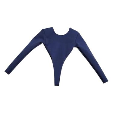 Imagem de oshhni Roupa para Figura de ação em Escala 1/6, Macacão, Maiô de Manga Longa e Elegante para Bonecas Femininas de 30 cm (12 polegadas), Azul