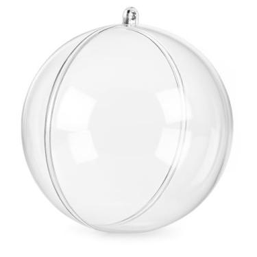 Imagem de Esferas Acrílico Bola Natal Enfeite Objetos Pequenos Artesanato Doces Presentes Decoração (6,5cm)(50)