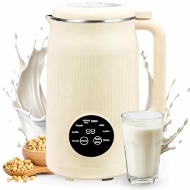 Imagem de Liquidificador 8 em 1 para máquina de leite de nozes, 1134 g de soja caseira, amêndoa, aveia, coco, bebidas à base de plantas e não lácteas, máquina automática de soja com início tardio/manter quente