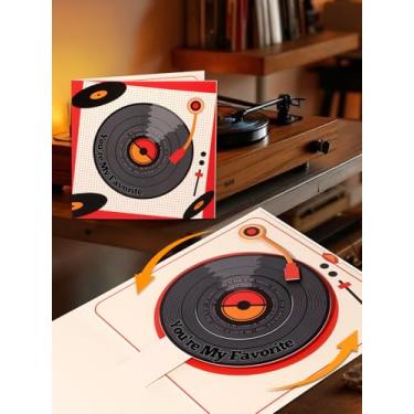 Imagem de Coralogo You're My Favorite – Toca-discos de vinil retrô 3D cartões românticos para dia dos namorados, aniversário, todas as ocasiões, presentes de amor vintage para marido esposa namorado