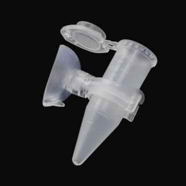 Imagem de JCBIZ Alimentador de aquário de plástico de 5 ml, funil de isca viva, alimentador flutuante para alimentação de peixes ornamentais pequenos a médios em aquários, copo em forma de cone