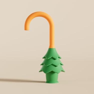 Imagem de 1 batente de porta de silicone em forma de guarda-chuva anti-beliscar protetor de dobradiça, clipe de porta pendurado para segurar Ajar evita batidas para escritório em casa, verde