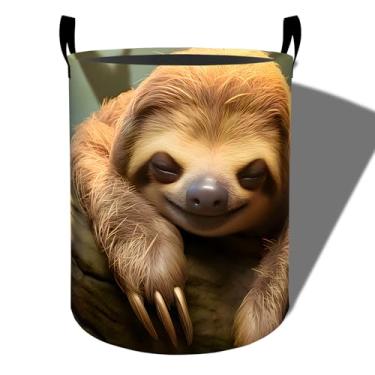 Imagem de amepay Cesto de roupa suja fofo com design de selva, tecido Oxford dobrável, cesto impermeável com alças, balde de armazenamento de roupas, organizador de brinquedos para banheiro, quarto, dormitório