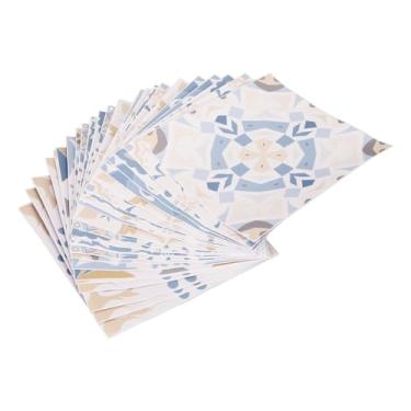 Imagem de ZJchao Adesivo de Azulejo de Parede, Decalque de Azulejo, óleo Autoadesivo, Design retrô Europeu, Adesivos de Pvc para Cozinha, Banheiro, 24 Peças, 15x15cm (HZ037)