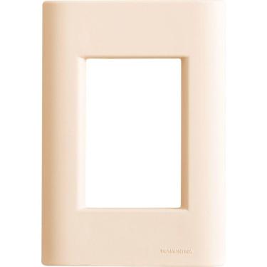 Imagem de Placa 3 Postos 4x2 Tramontina Giz Nude Soft Touch Sem Suporte Tramontina