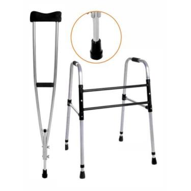 Imagem de Kit 2x Ponteira Pé De Borracha 7/8 Muleta Bengala Andador - Ecoparcom