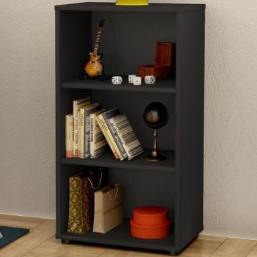 Imagem de Estante para Livros Clean 2 Prateleiras Preto 005324 - Artany - Artany