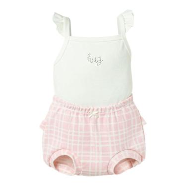 Imagem de Conjunto Bebê Regata + Tapa fralda Menina Gatinhos Rosa -Hug