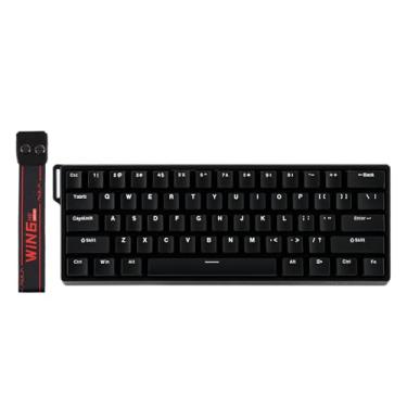 Imagem de EPOMAKER Teclado para jogos Aula WIN60 HE 60% com fio com atuação ajustável de 0,02 mm, taxa de sondagem de 8000 Hz, mini teclado retroiluminado RGB, interruptor de efeito Hall hot-Swap, para jogos