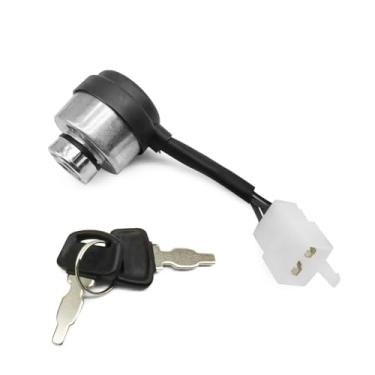 Imagem de SIIMOO Interruptor de ignição adequado para mini escavadeira AGT H15R DHKG-H15, 4 pinos, com 2 chaves