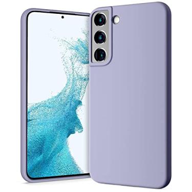 Imagem de Goospery Capa de silicone líquido projetada para Galaxy S22 Plus (16,8 cm) Capa protetora de corpo inteiro com toque macio e sedoso com forro de microfibra macia (cinza lavanda) S22P-SLC-LGRY