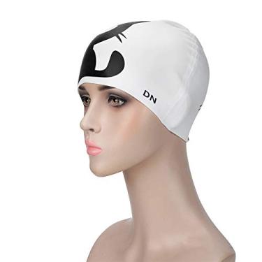 Imagem de Touca de Natação de Silicone de Alta Elasticidade Fofa Crianças Unissex Esportes Cabeça de Gato (gato normal)