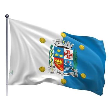 Imagem de Bandeira do Município de Angra dos Reis Dupla Face Estampada Tamanho 9