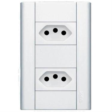 Imagem de 2 Tomadas 20a 250 Volts Com Placa Modulare - 1434 - Fame 2 Tomadas 20a C-placa Modular Fame 1434.
