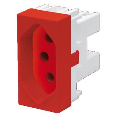 Imagem de Módulo Tomada 2p+t 20a Elegance Vermelha - 2350 - Fame Tomada 2p+t 20a Vermelha Elegance Fame 092.2350.3