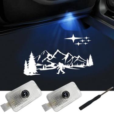 Imagem de ZIFXIS Logotipo de luzes de porta de carro que não desbotam, acessórios de carro compatíveis com Forester Outback Ascent Legacy XV-2 peças