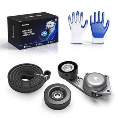 Imagem de Loautong Kit de polia tensora de correia de transmissão para Ford E-150/E-250 Econoline/E-350 Super Duty/F-150/F-250/F-350/Econoline/Excursion, 2002-2010, 90K-38274E, 38001, 38274
