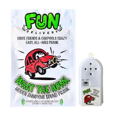 Imagem de FUN.Delivery Dispositivo de pegadinha com som de buzina de carro para brincar com amigos, família e carona – Brinquedo de piada divertida e presente para festas, escritórios e brincalhões