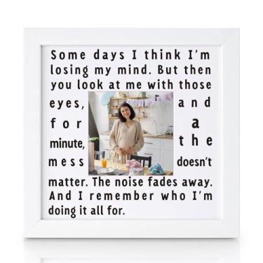 Imagem de THYGIFTREE Porta-retrato divertido para mãe pela primeira vez do marido, melhor amigo, lembrança sentimental, presente de incentivo pós-parto, para decoração de berçário