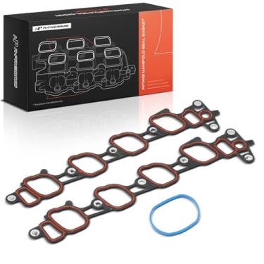 Imagem de A-Premium Conjunto de vedação do coletor de motor inferior de 3 peças compatível com Ford Mustang 2001-2004, Crown Victoria 2001-2003 e Lincoln Town Car 2001-2004 e Mercury Grand Marquis 2001-2003