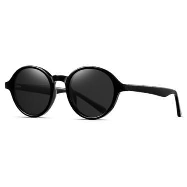 Imagem de VFDHN Óculos de Sol Redondos de Acetato Moda Masculino TR90 UV400 Polarizado Feminino para Dirigir ao Ar Livre (1)