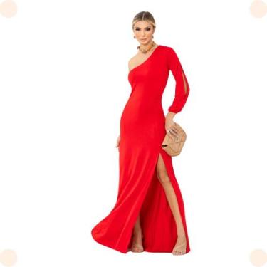 Imagem de Vestido Manga Mula Manca Com Abertura e Fenda Moda Gringa - Blanco Sto