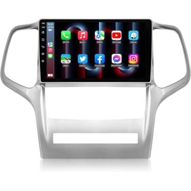 Imagem de Rádio veicular 5GWiFi para Jeep Grand Cherokee 2011-2013 - Carplay sem fio Android Auto, unidade de cabeça de tela sensível ao toque de 9 polegadas (2G + 32G), câmera reserva 1080p, GPS, Bluetooth