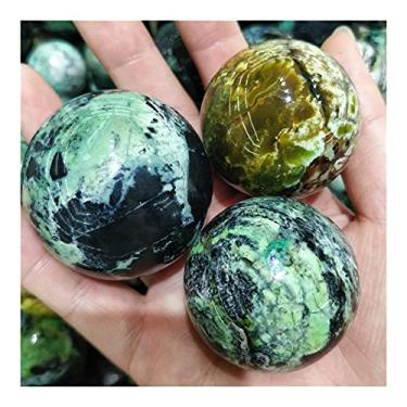 Imagem de Stone Crafts Lasionite natural quartzo pedras preciosas bola de cristal linda esfera como globo tellurion pedras decorativas ornamento coletar pedras primárias e minerais (tamanho: 2,5-3,5 cm 2pc)