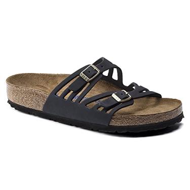 Imagem de Birkenstock Granada feminina (Birko-Flor ), Nobuck da meia-noite, 5-5.5 Women/3-3.5 Men