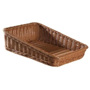Imagem de Generic Organizador de em vime, cesto organizador de frutas, cesto versátil para pão, de frutas para banheiro, despensa doméstica, L