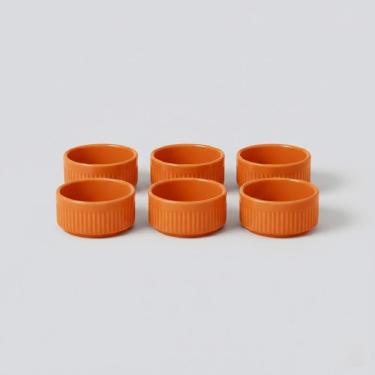 Imagem de Kit com 6 Ramekins Refratários Diâmetro 6 cm Laranja 48 ml