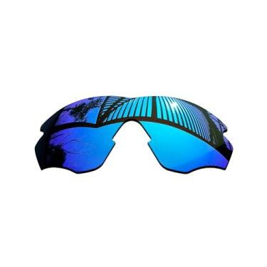 Imagem de MYCOURAG Lentes de substituição compatíveis com óculos de sol Oakley M2 Frame Asian Fit – Ice Blue espelhado revestido polarizado