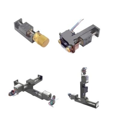 Imagem de T-Type CNC Mesa Deslizante Trilho Linear Palco Guia de Transporte Plataforma Stepper Motor Drive Kit Mini Mesa Deslizante Mesa de Eixo XYZ (Curso de 150 mm, Passo de 6 mm)