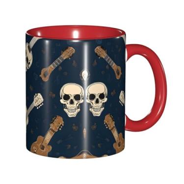 Imagem de Zeraoke Caneca de café criativa com estampa de caveira mexicana, personalizada, presente para família, tamanho de 325 ml, unissex