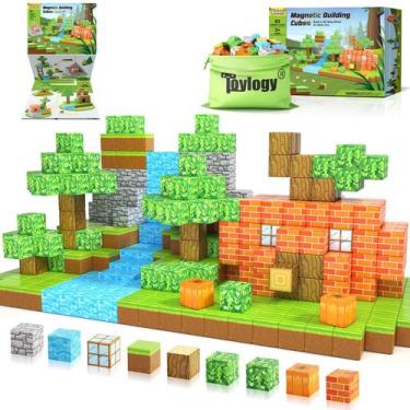 Imagem de Blocos magnéticos Toylogy Build Mine Magnet World Pumpkin