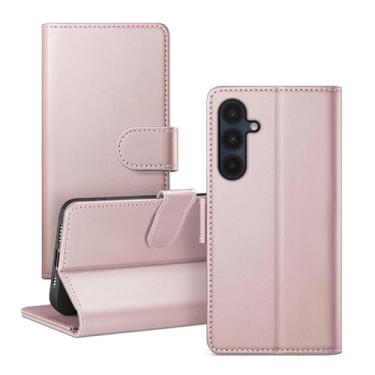 Imagem de RingPi Capa de telefone para Samsung Galaxy A16 5G capa de couro flip magnética com suporte ajustável, compartimento para cartão com bloqueio de RFID e proteção contra quedas de 360°, compatível com
