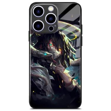 Imagem de Akatxezy Capa de celular Obanai Serpent Hashira Anime, capa de silicone elegante à prova de choque para iPhone 16e