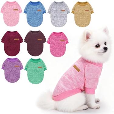 Imagem de (S, Pink) - Idepet Pet Dog Classic Knitwear Sweater,Fleece Coat for Small,Medium,Large Dog,Warm Pet Dog Cat Clothes,Soft Puppy Customes