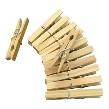 Imagem de Jogo de Prendedores Prendedor de Roupa em Madeira, Conjunto com 36 Unidades, para Varal e Lavanderia