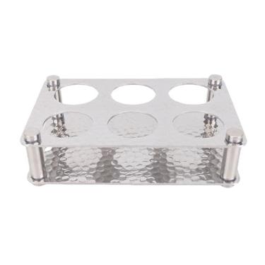 Imagem de Zerodis Suporte para Copo de Take/Attempt, Bandejas de Exibição Bandeja de Servir Copo de Vidro Com 6 Furos Suporte para de Take/Attempt para Festa Organizador de Rack de de Vidro de Uísque para