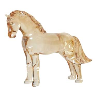 Imagem de Ｂｅｓｇａ Estátua de cavalo de vidro em miniatura, ornamento Feng Shui, peça de colecionador para decoração de loja, aniversário, casamento, inauguração de casa, Style G