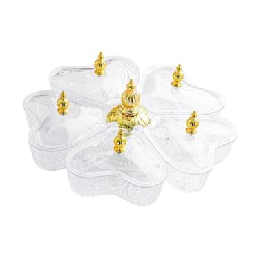 Imagem de Ｂｅｓｇａ Bandeja giratória dividida para servir aperitivos, doces e nozes em formato de coração, ideal para sobremesas, chá da tarde e decoração de mesa, Coração Puro
