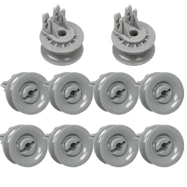 Imagem de Pacote com 10 rodas de substituição DD61-00222A para máquina de lavar louça, rodas de substituição para escorredor do meio da máquina de lavar louça, série DW80R5061/DW80R5060