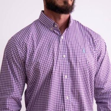 Imagem de Camisa Social Ralph L Quadriculada Roxa-Masculino