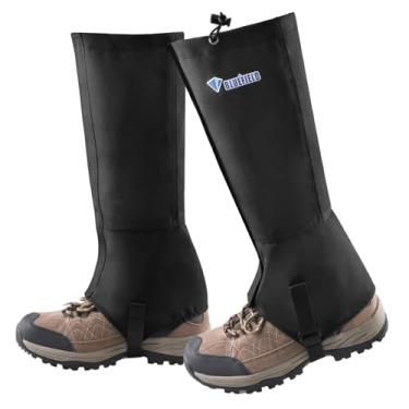 Imagem de YAPJEB Polainas de neve de perna alta polainas duráveis para caminhadas para escalada, caça, caminhada (preto, G)