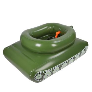 Imagem de Zhjvihx Flutuador de Piscina de Tanque Inflável, Brinquedo Flutuante de Natação à Prova de Vazamentos à Prova D'água de PVC Com Peças Móveis e Pulverização de água, para Batalhas