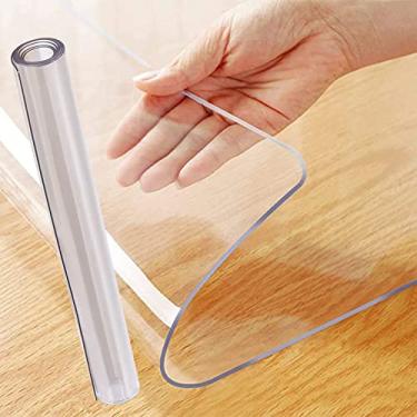 Imagem de Tapete de cadeira com rodinhas de madeira, tapete de cadeira de escritório para carpetes, tapete protetor de piso antiderrapante grande, transparente, espesso e resistente, tapetes de alta qualidade